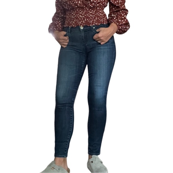 Ag Adriano Goldschmied The Stevie Ankle Slim Straight Leg Jean in Dark Wash - Picture 2 of 12